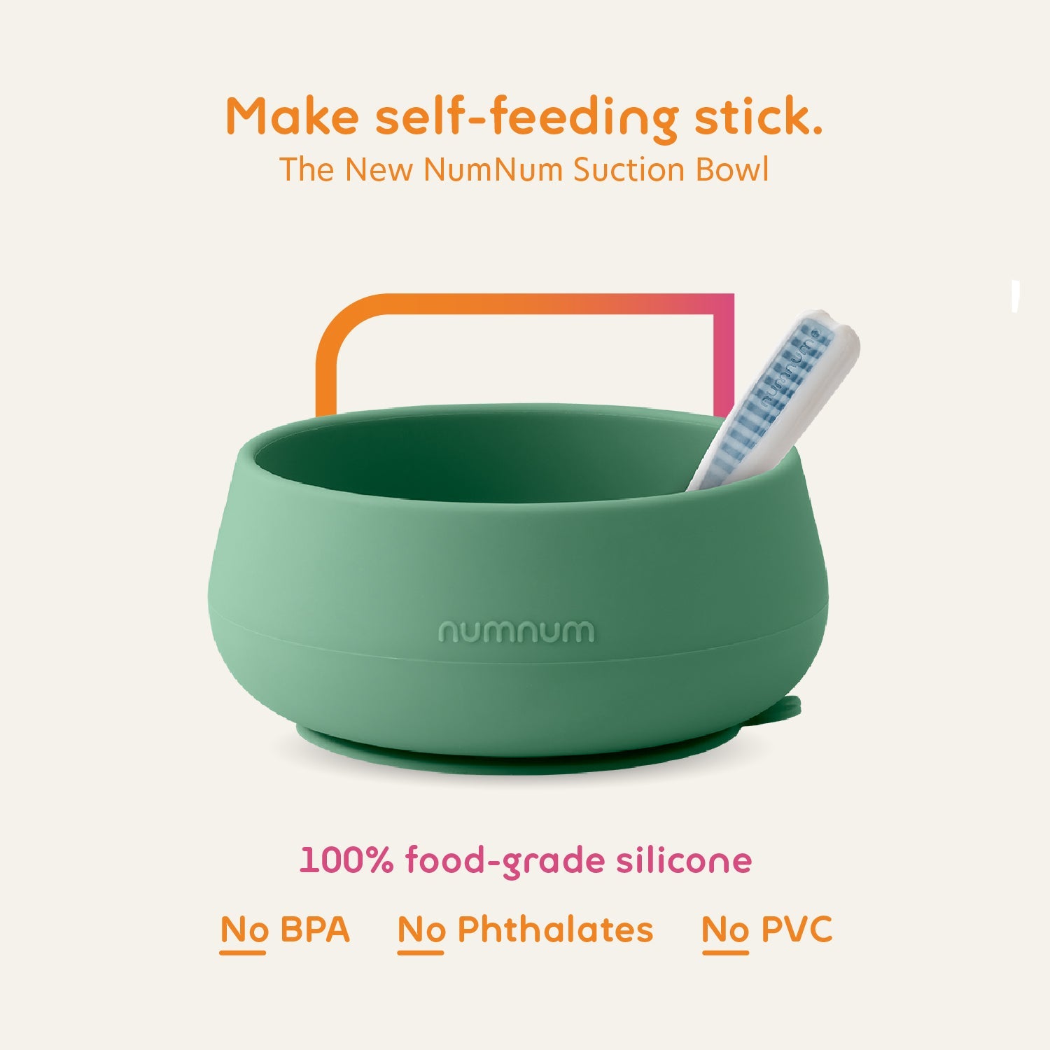 Feeding Littles x NumNum GOOtensil Pre-Spoons | 6 Baby Spoon Set (Stage 1 +  Stage 2) | BPA Free Silicone Self Feeding Toddler Utensils | For Kids Ages