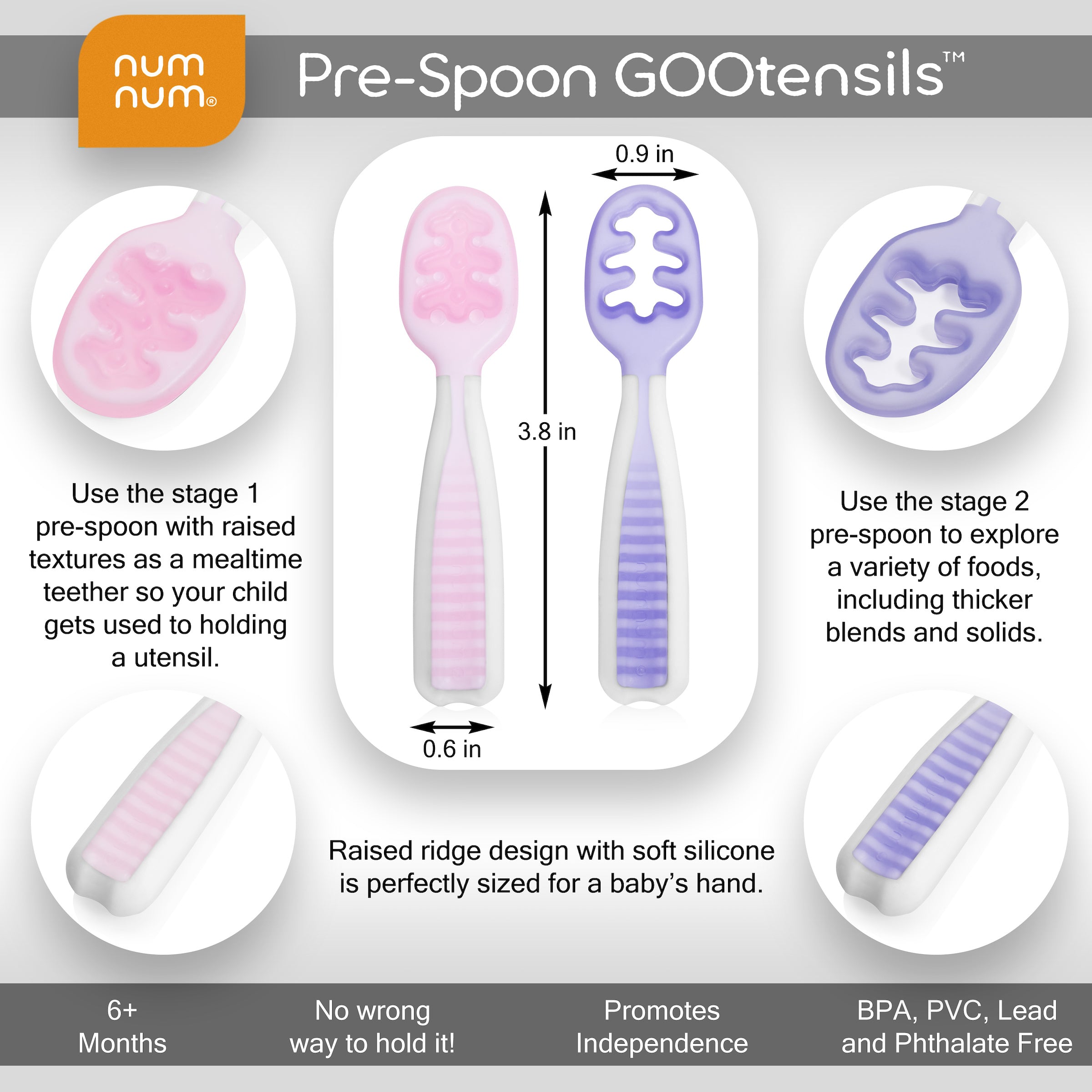 Pre-Spoon GOOtensils™ - Rosebud + Frosty Lilac